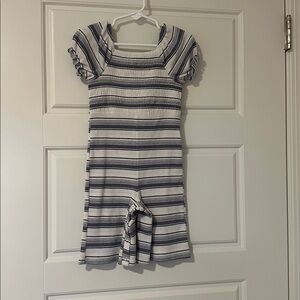 Art Class Monochrome Striped Romper
